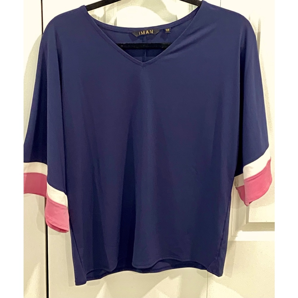 Soft Smooth Navy 3/4 Sleeve Comfort Top